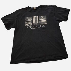 Black Italia Italy Tourist Landmark Souvenir T-Shirt